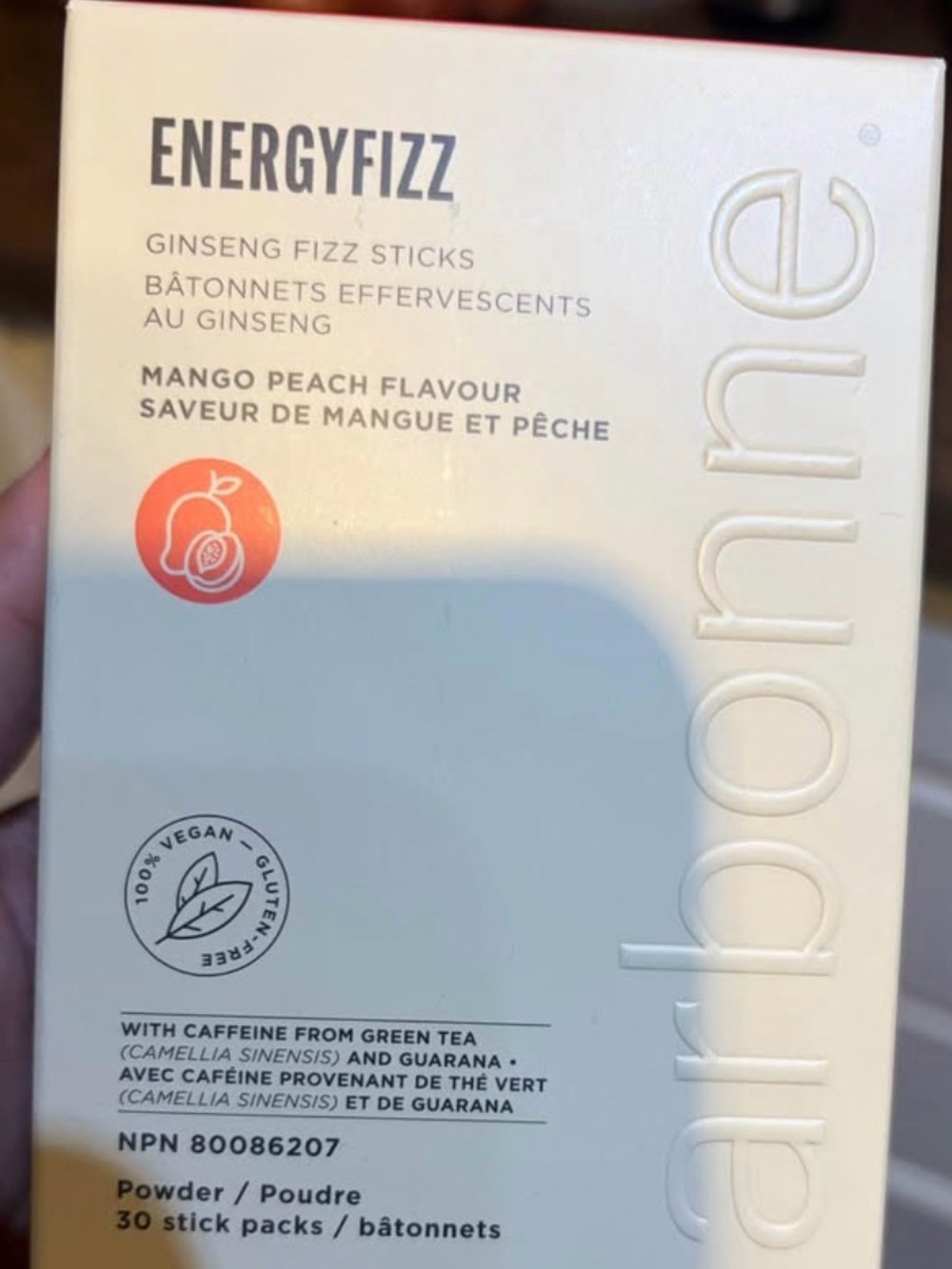 Energy fizz-mango peach